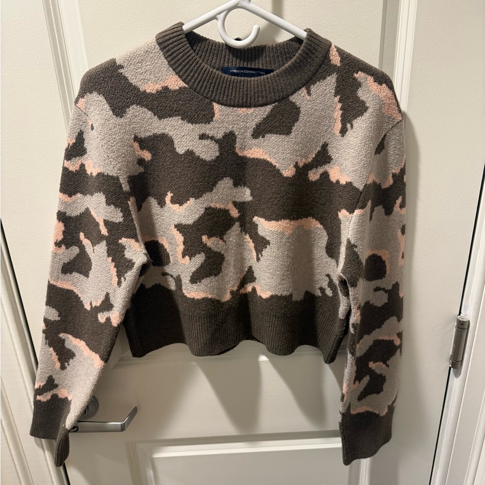 French Connection Camouflage Sweater - Brown and Pink